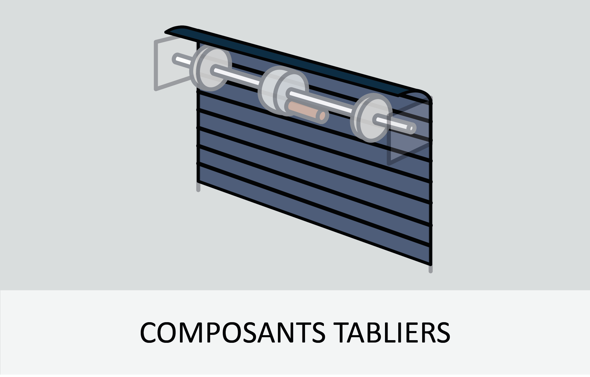 Composants tabliers des rideaux métalliques