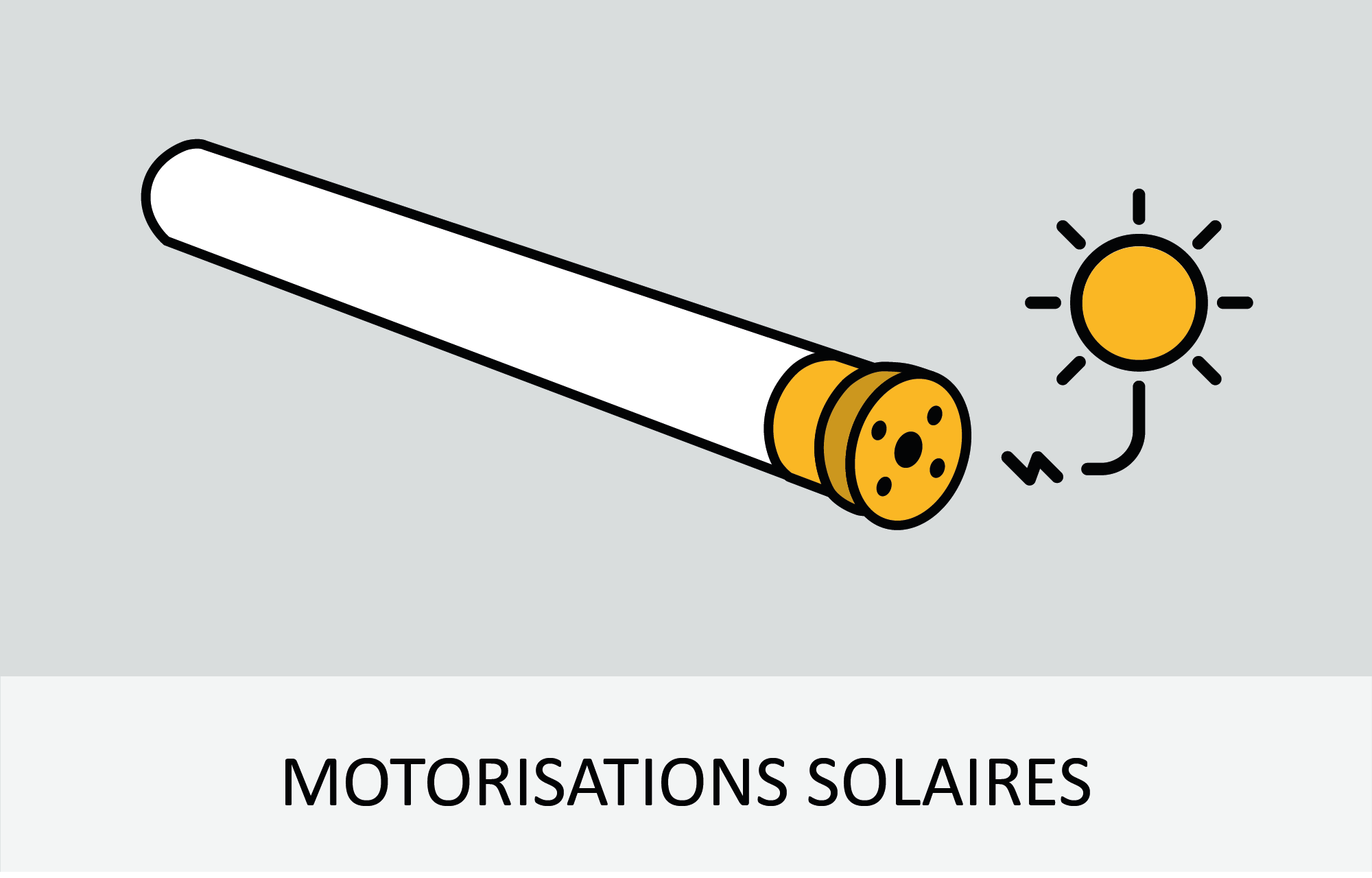 Motorisation solaires pour les motorisations des volets roulants