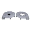 Flasques acier galvanisé de 205 x 205mm pour volet roulant traditionnel avec moteur à droite