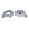 Flasques acier galvanisé de 205 x 205mm pour volet roulant traditionnel avec moteur à gauche