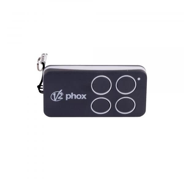 Télécommande portable PHOX4 de marque V2 à quatre touches permettent de piloter jusqu’à quatre armoires ou récepteurs radios MAXIMUM
