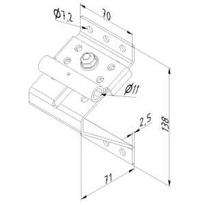 Supports hauts de roulettes réglables pour porte de garage sectionnelle industrielle