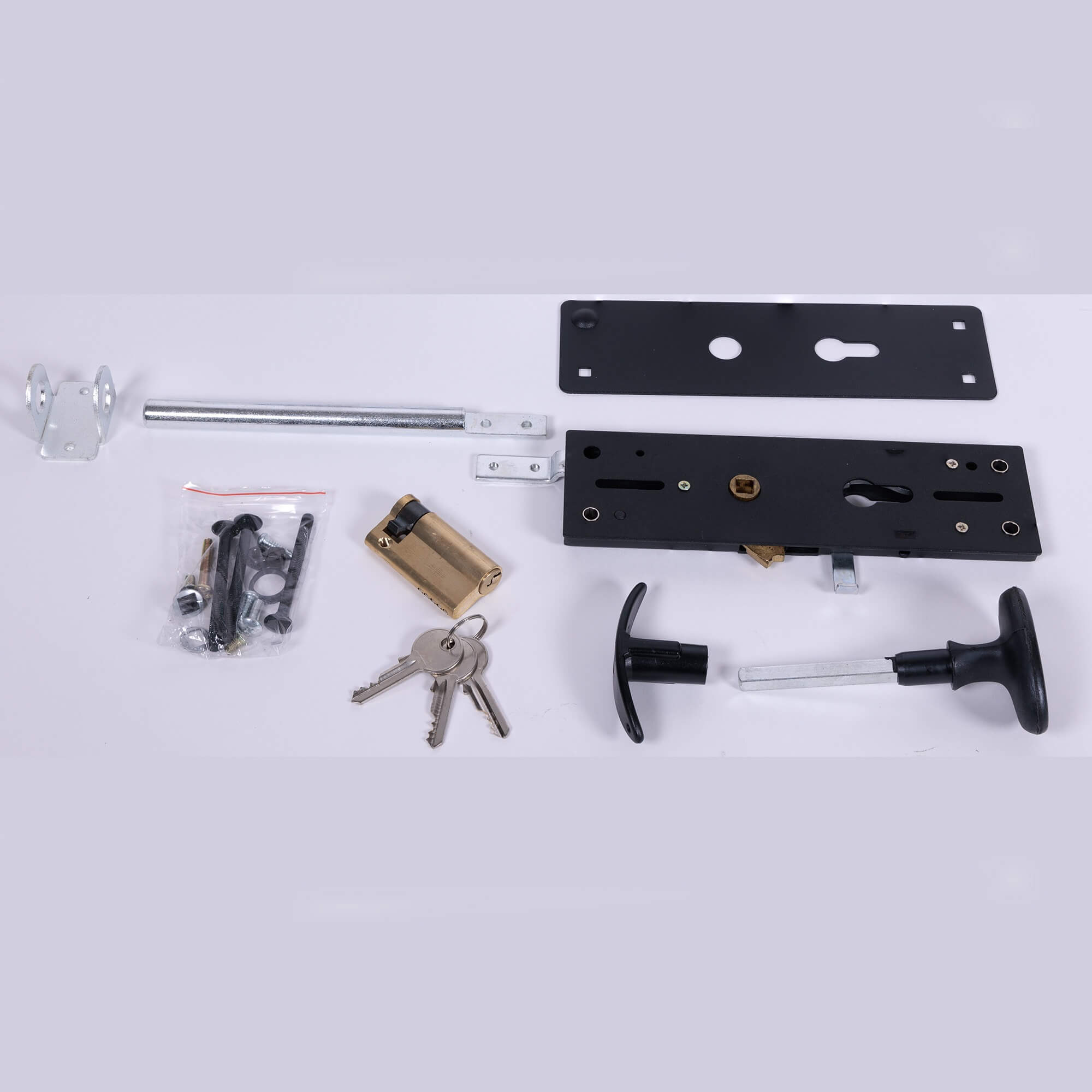 Pièces de la serrure latérale Contenu de la serrure latérale de sécurité pour porte de garage sectionnelle résidentielle ou industrielle