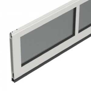 Section vitrée aluminium pour porte de garage sectionnelle permettant de faire rentrer de la lumière dans le garage