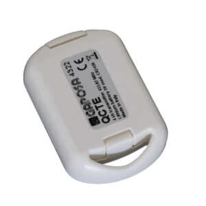 Télécommande portable QCTE de marque GAPOSA à quatre touches permet de commander toutes les armoires de commande et récepteurs radios en 433,92Mhz