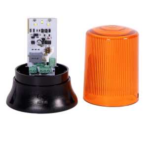 Platine électronique du clignotant orange de sécurité type industriel dans son support