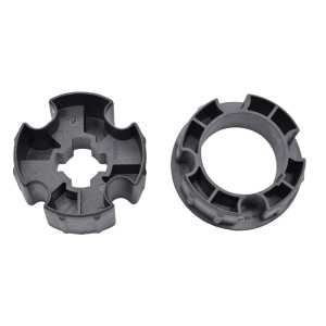 Roue et couronne pour montage d'un moteur tubulaire Ø45mm dans un tube à goutte rond Ø78mm de store de terrasse