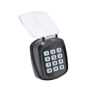 Clavier à code radio 433,92Mhz MASINARA avec capot de protection et touches rétro-éclairées