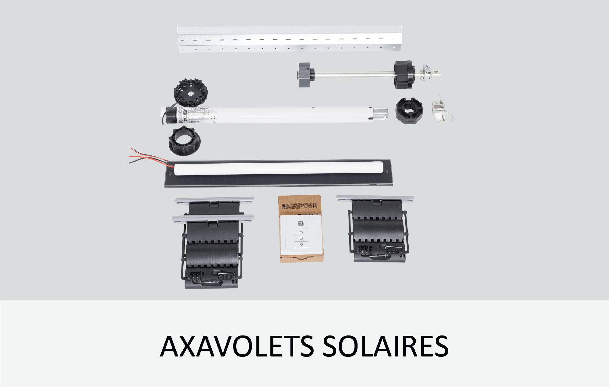 Axe à volet solaire pour volet roulant