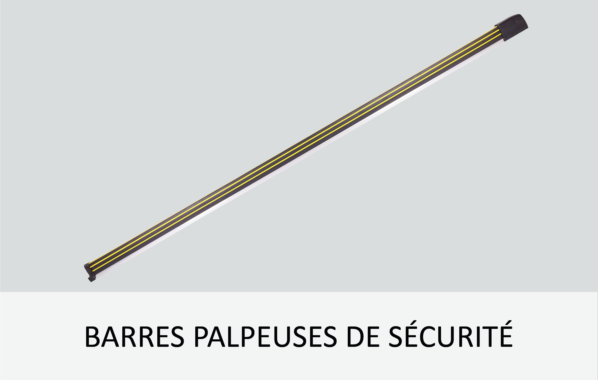 Barre palpeuse de sécurité qui fait remonter une porte de garage sectionnelle en cas de détection d'obstacle en phase de descente