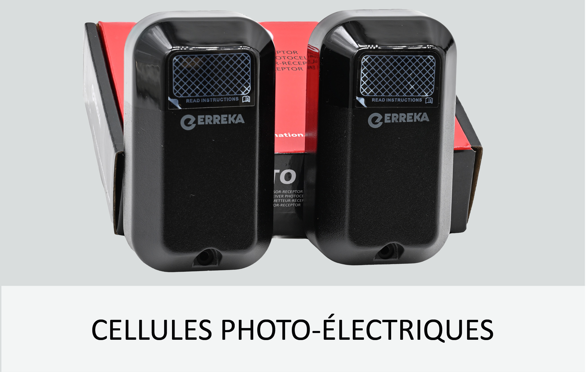 Cellules photo-électriques rideau métallique