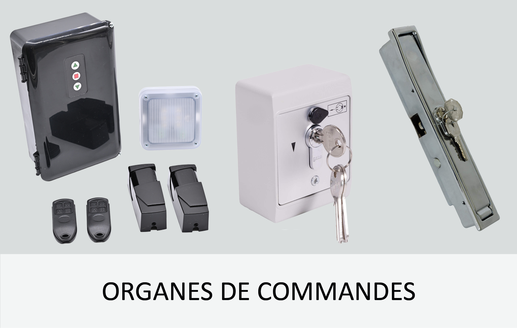 Organes de commandes rideau métallique