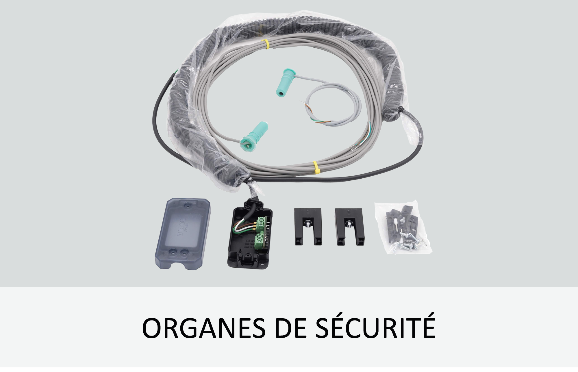 Organes de sécurités filaires ou infrarouges pour portes de garage sectionnelles ou enroulables en aluminium